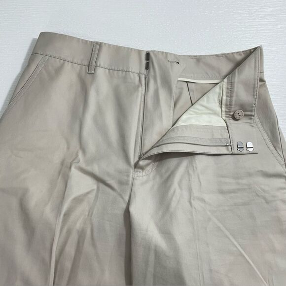 Vince High Waisted Wide Leg Cream Cropped Trouser Ecru Pants Size 10 - Picture 4 of 8